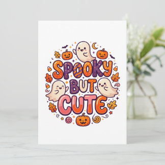 Süße Halloween-Einladung mit Geistern Einladung