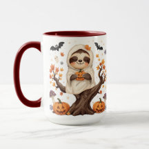 Süße Halloween-Faultier-Tasse: Gruseliges Faultier