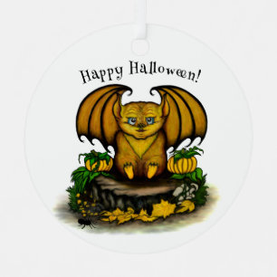  Süße Halloween-Fledermaus Ornament Aus Metall