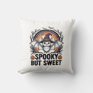 Süße Halloween-Fledermaus Vintage Gravur Grusel-Sh Kissen