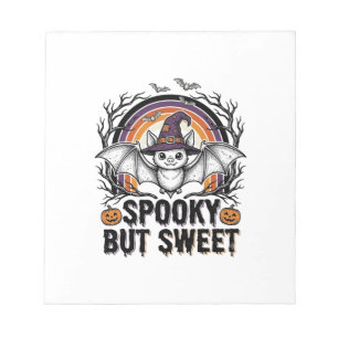 Süße Halloween-Fledermaus Vintage-Gravur Grusel-Sh Notizblock