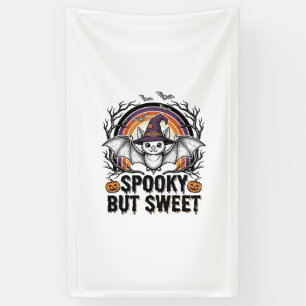 Süße Halloween-Fledermaus Vintage-Gravur Gruselige Banner