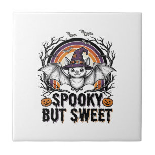 Süße Halloween-Fledermaus Vintage-Gravur Gruselige Fliese