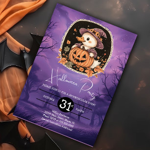 Süße Halloween-Gans-Geburtstagsfeier Einladung