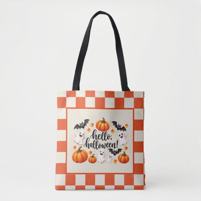 Süße Halloween-Geist-Kürbis-Tasche  (Vorderseite)