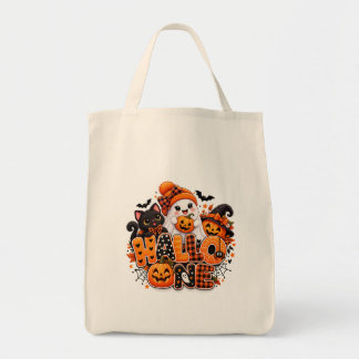 Süße Halloween-Geist-Kürbis-Tasche – Frohes Hall Tragetasche