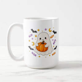 Süße Halloween-Geist-umarmt-Kürbis-Tasse Kaffeetasse