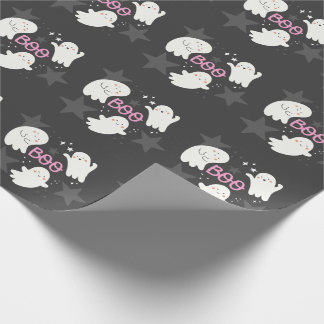 Süße Halloween-Geister BOO Geschenkpapier