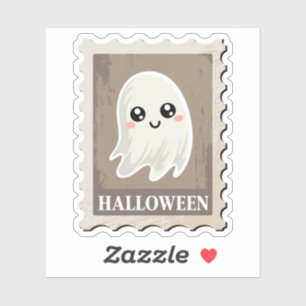 Süße "Halloween"-Geister-Briefmarke Aufkleber
