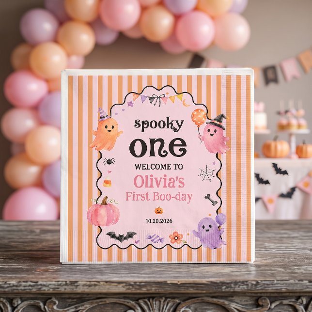 Süße Halloween-Geister Geburtstagsfeier Servietten (Von Creator hochgeladen)