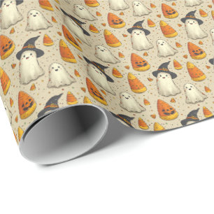 Süße Halloween-Geister Geschenkpapier
