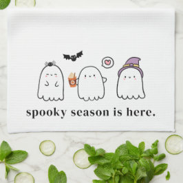 Süße Halloween-Geister Gruselige Saison Weiß Geschirrtuch