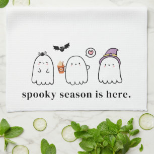 Süße Halloween-Geister Gruselige Saison Weiß Geschirrtuch