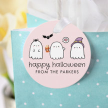 Süße Halloween-Geister in Rosa