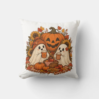 Süße Halloween-Geister Kürbis Herbst Picknick Grus Kissen
