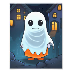Süße Halloween-Geister Kürbisse Fotodruck