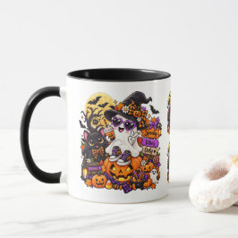 Süße Halloween-Geister-Tasse | Gruselige Vibes Tasse