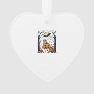 Süße Halloween-Geister und Jack O Lantern Wald Ornament