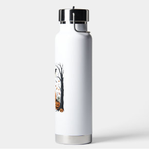 Süße Halloween-Geister und Jack O Lantern Wald Trinkflasche