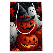 Süße Halloween-Geister und Kürbis-Geschenke