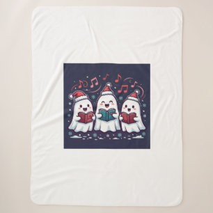 Süße Halloween-Geister-Weihnachtssänger-Decke Sherpadecke