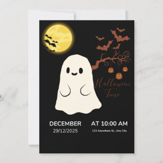 Süße Halloween-Geisterparty-Einladung Einladung