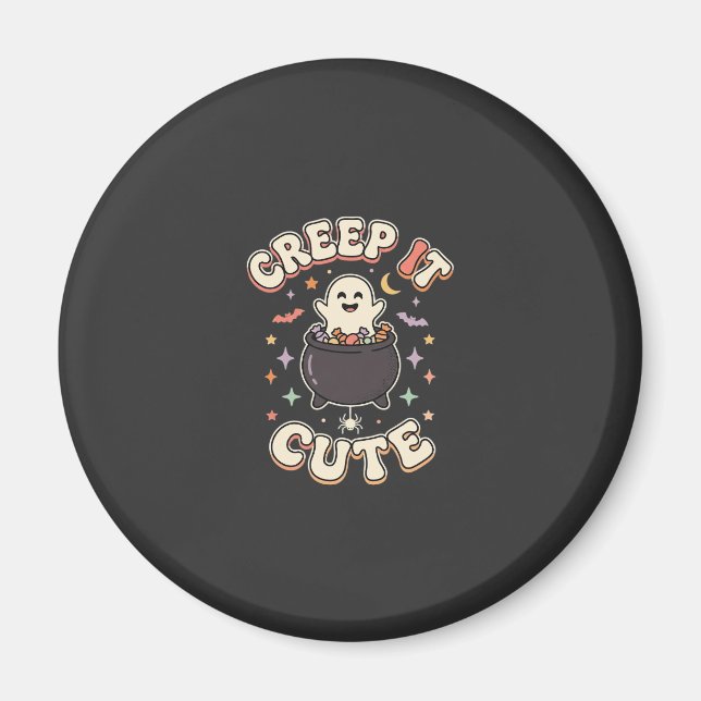 Süße Halloween-Grusel-Vibes Magnet (Vorne)