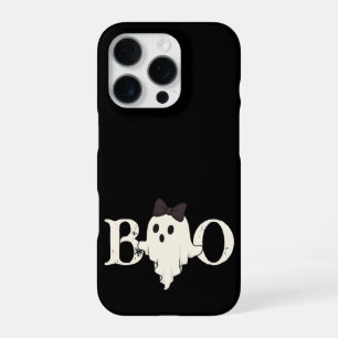 Süße Halloween-Handyhülle – "Boo"-Geist mit Schlei iPhone 16 Pro Hülle