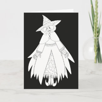 Süße Halloween-Hexe Karte