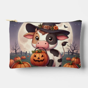 Süße Halloween-Hexenkuh Zubehörtasche