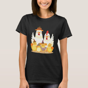 Süße Halloween-Hühnerfamilie Hübsche Kostüme für F T-Shirt