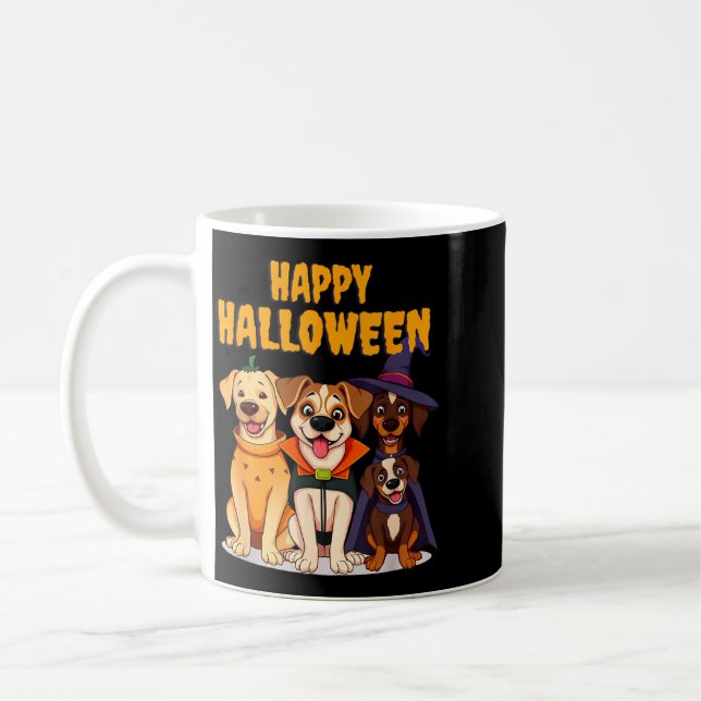 Süße Halloween-Hunde Lustig - Einzigartiges Design Kaffeetasse (Links)