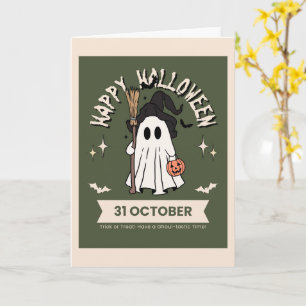 Süße Halloween-Karten Geister, Kürbisse Karte