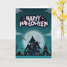Süße Halloween-Karten Geister, Kürbisse