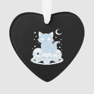 Süße Halloween-Kätzchen-Katze Gothic-Ästhetik Wese Ornament