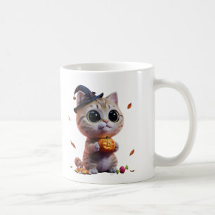 Süße Halloween-Katzen-Hexen-Tasse Kaffeetasse