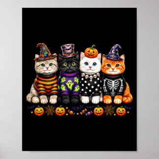 Süße Halloween-Katzenliebhaber niedliche gruselige Poster