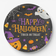 Süße Halloween-Kinderparty mit Schultafel-Motiv