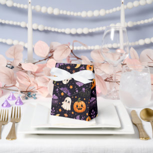 Süße Halloween-Kürbis-Geist-Katze-Fledermaus-Kunst Geschenkschachtel