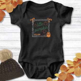 Süße Halloween-Kürbis-Schwangerschaftsankündigung Baby Strampler