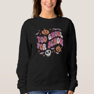 Süße Halloween-Lehrer-Schul-Geister Groovy Streich Sweatshirt