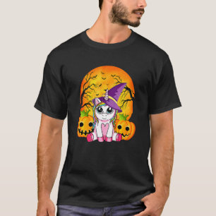 Süße Halloween-Mädchen Frauen Hexen-Einhorn Hallow T-Shirt