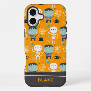 Süße Halloween-Monster Personalisiert iPhone 16 Plus Hülle