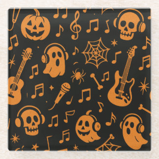 süße Halloween-Musik-Unterlage Glasuntersetzer