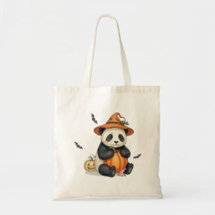 Süße Halloween-Panda-Kürbis-Tragetasche Tragetasche