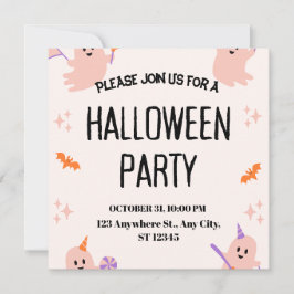 Süße Halloween-Party-Einladung Einladung
