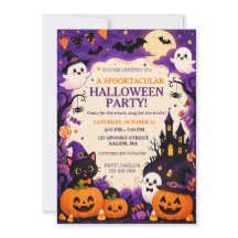 Süße Halloween-Party-Einladung