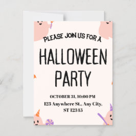 Süße Halloween-Party-Einladung Magneteinladung