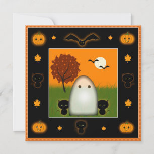 Süße Halloween-Party-Einladungen Einladung
