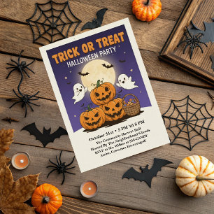Süße Halloween-Party für Kinder zum Trick-or-Treat Einladung